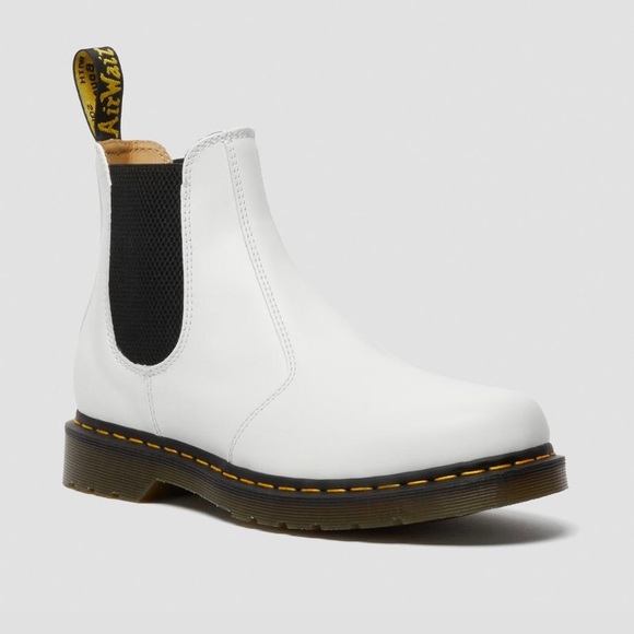 Dr. Martens Shoes - NWT Dr. Martens 2976 Yellow Stitch Smooth Leather Boots